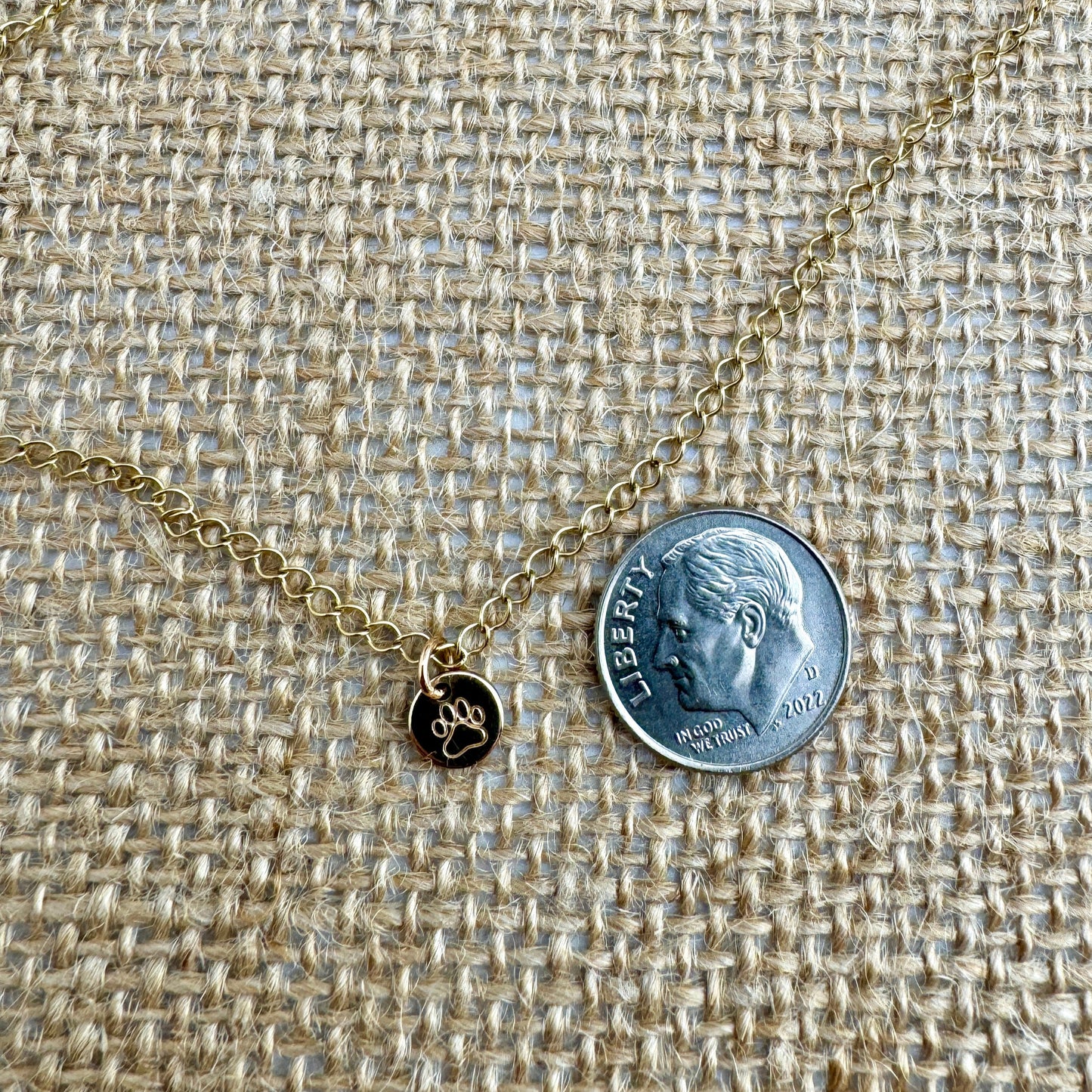 Pawprint Mini-Charm Necklace 16"