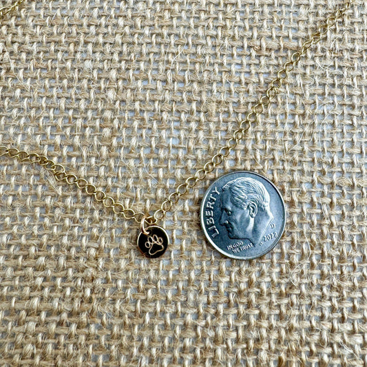 Pawprint Mini-Charm Necklace 16"