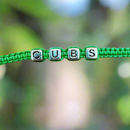Green Macrame Cub Bracelet