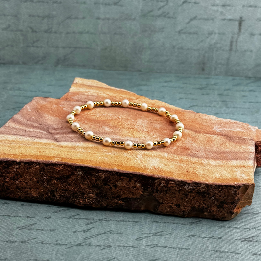 18K Gold-filled Bracelets with Freshwater pearls