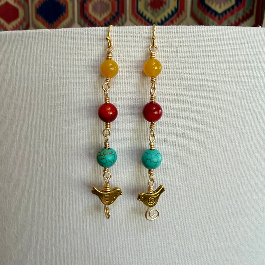 Multi-colored Shoulder with Bird | 3.5”