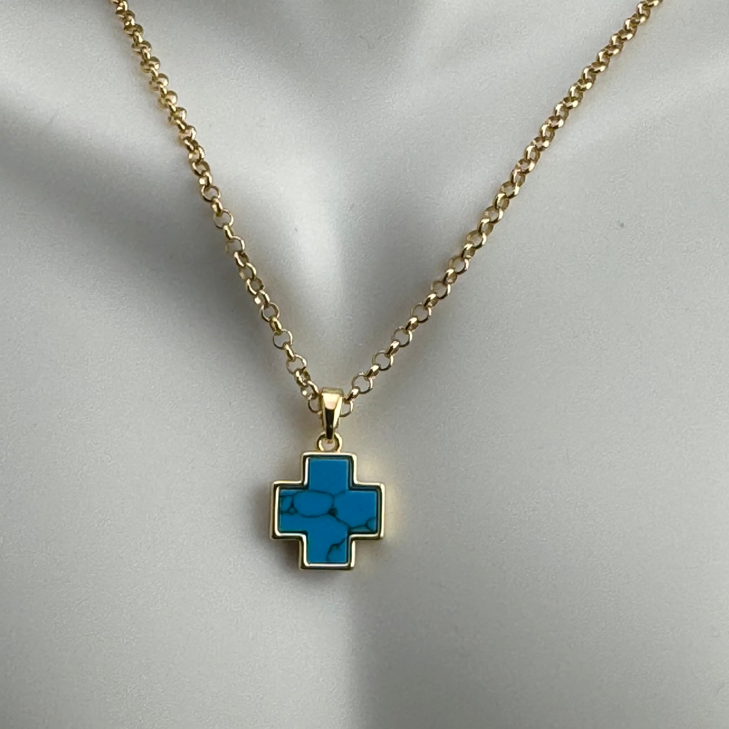 Vermeil Gold Chain with Cross Charm 18"