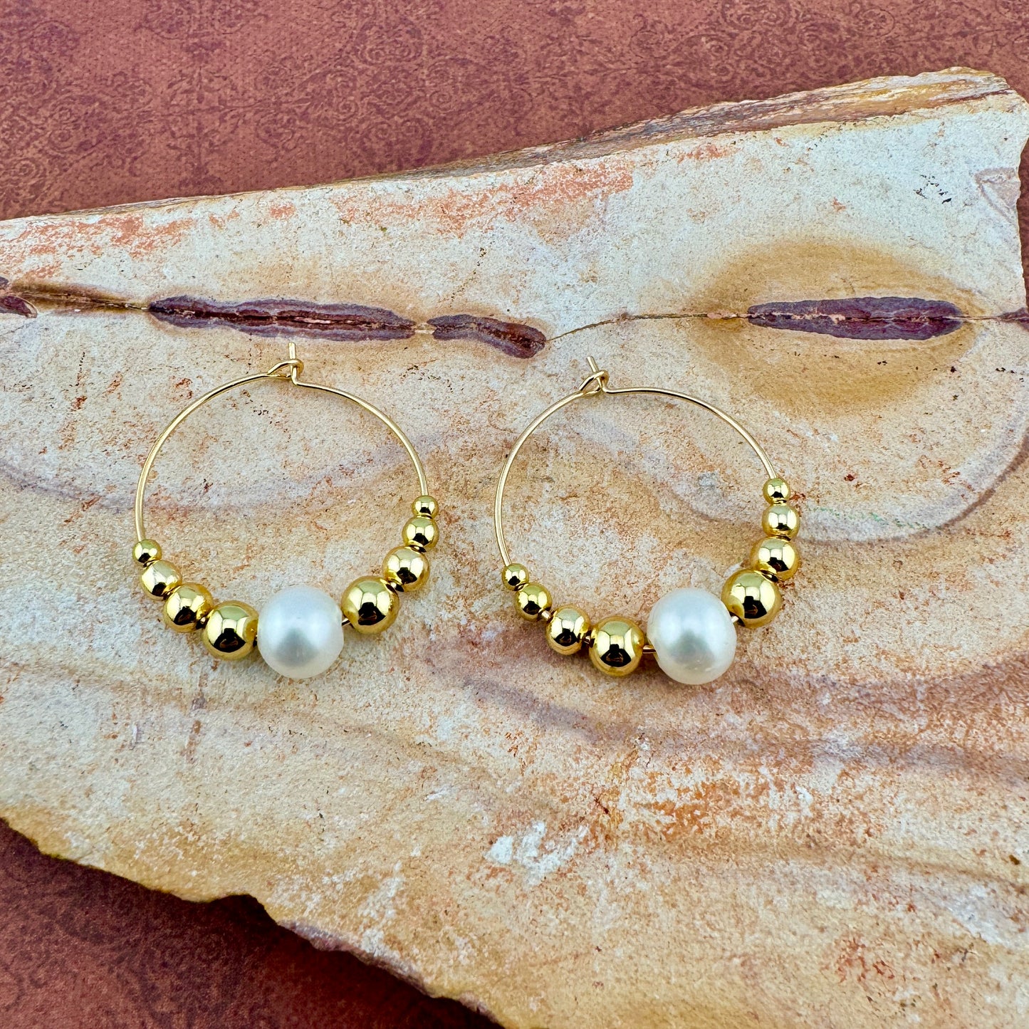 Pearl Hoop Earrings
