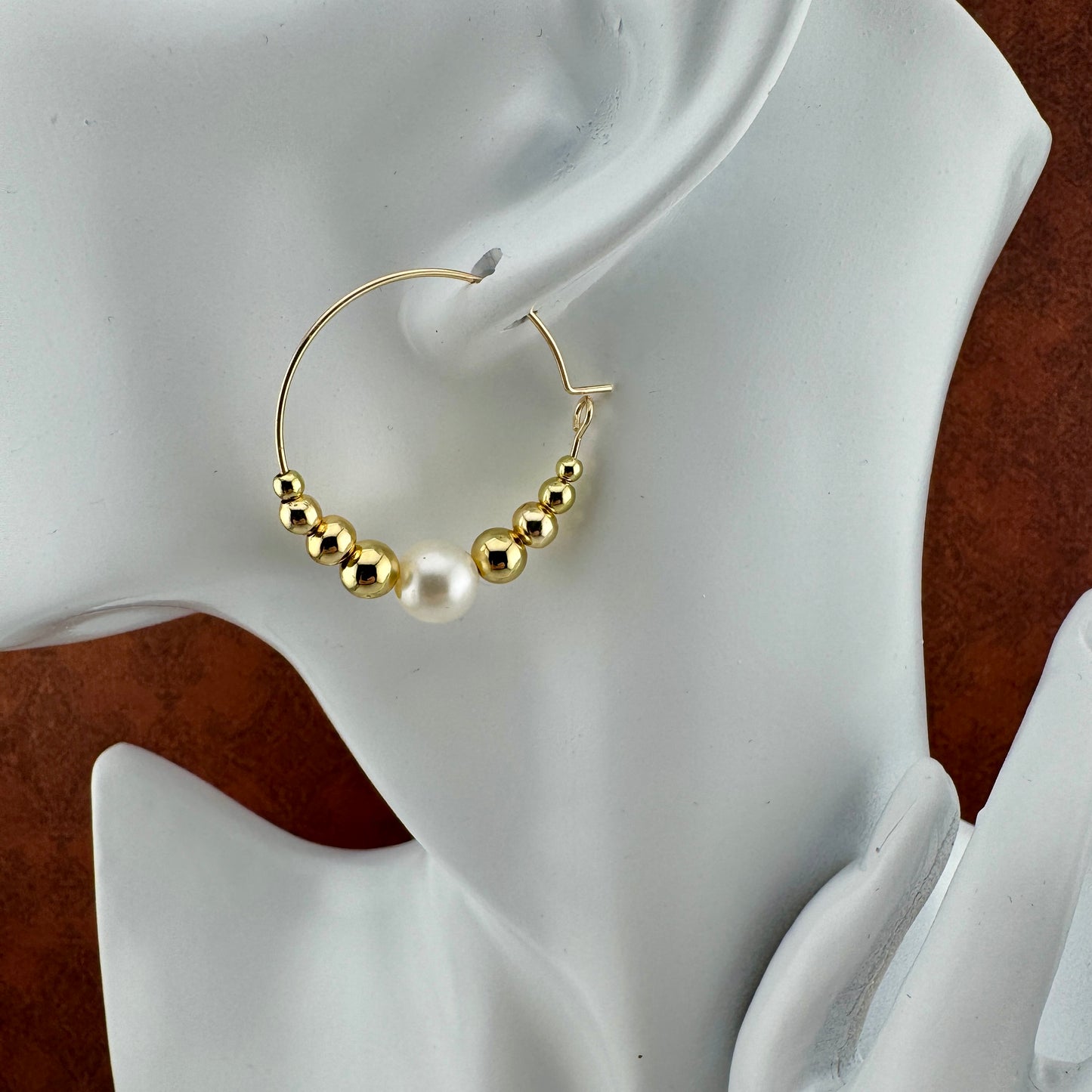 Pearl Hoop Earrings