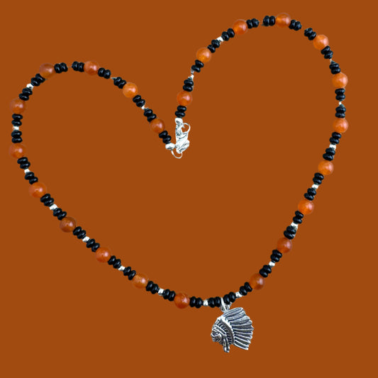 School Spirit Antique Silver Indian
