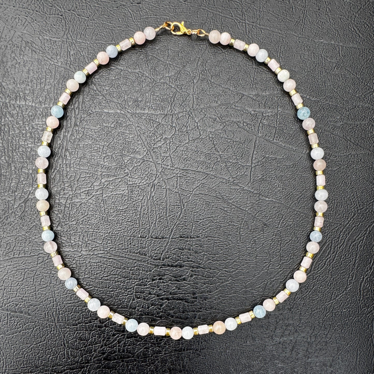 Pastel Pink & Blue Necklace 18"