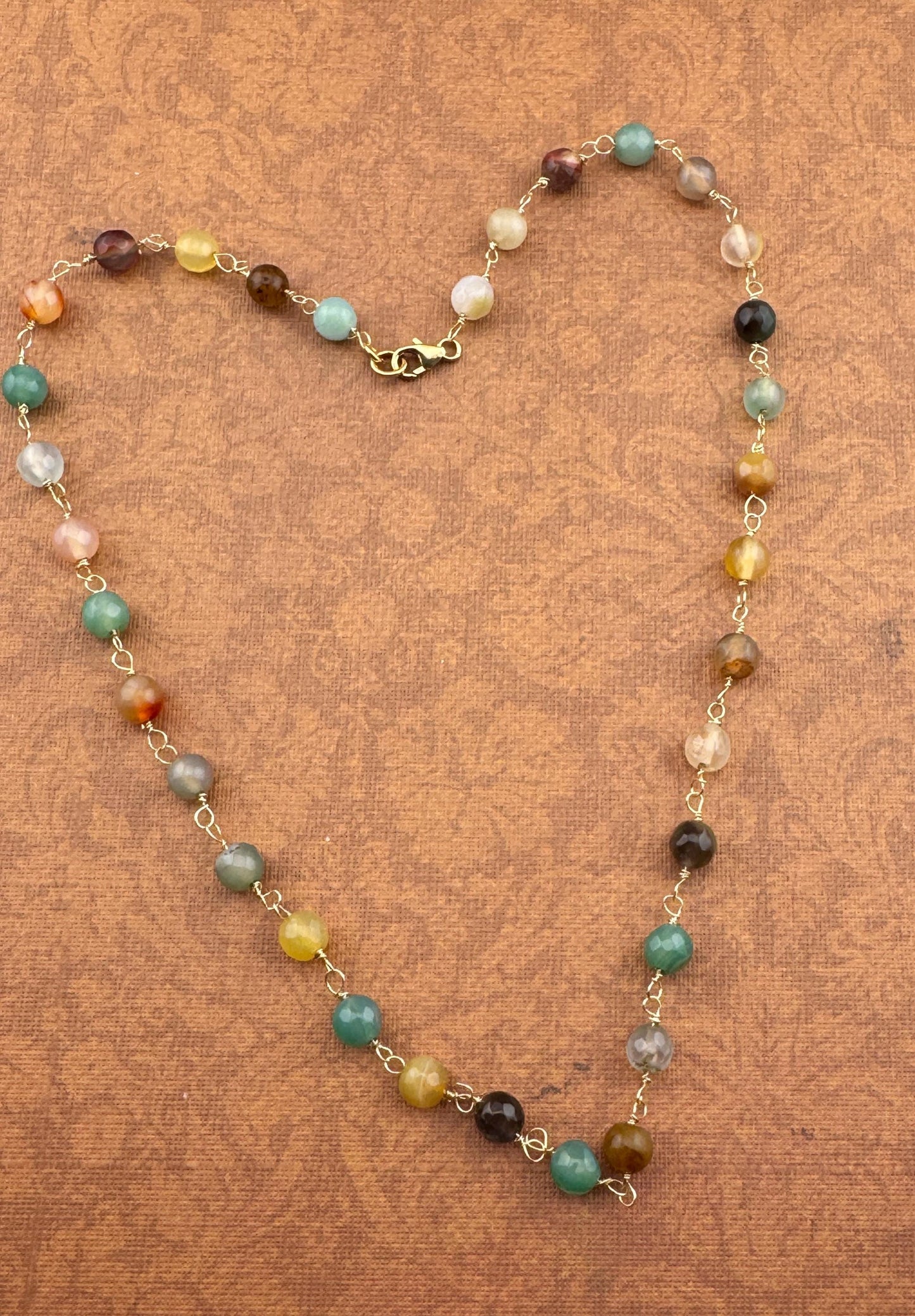 Agate Necklace 16”