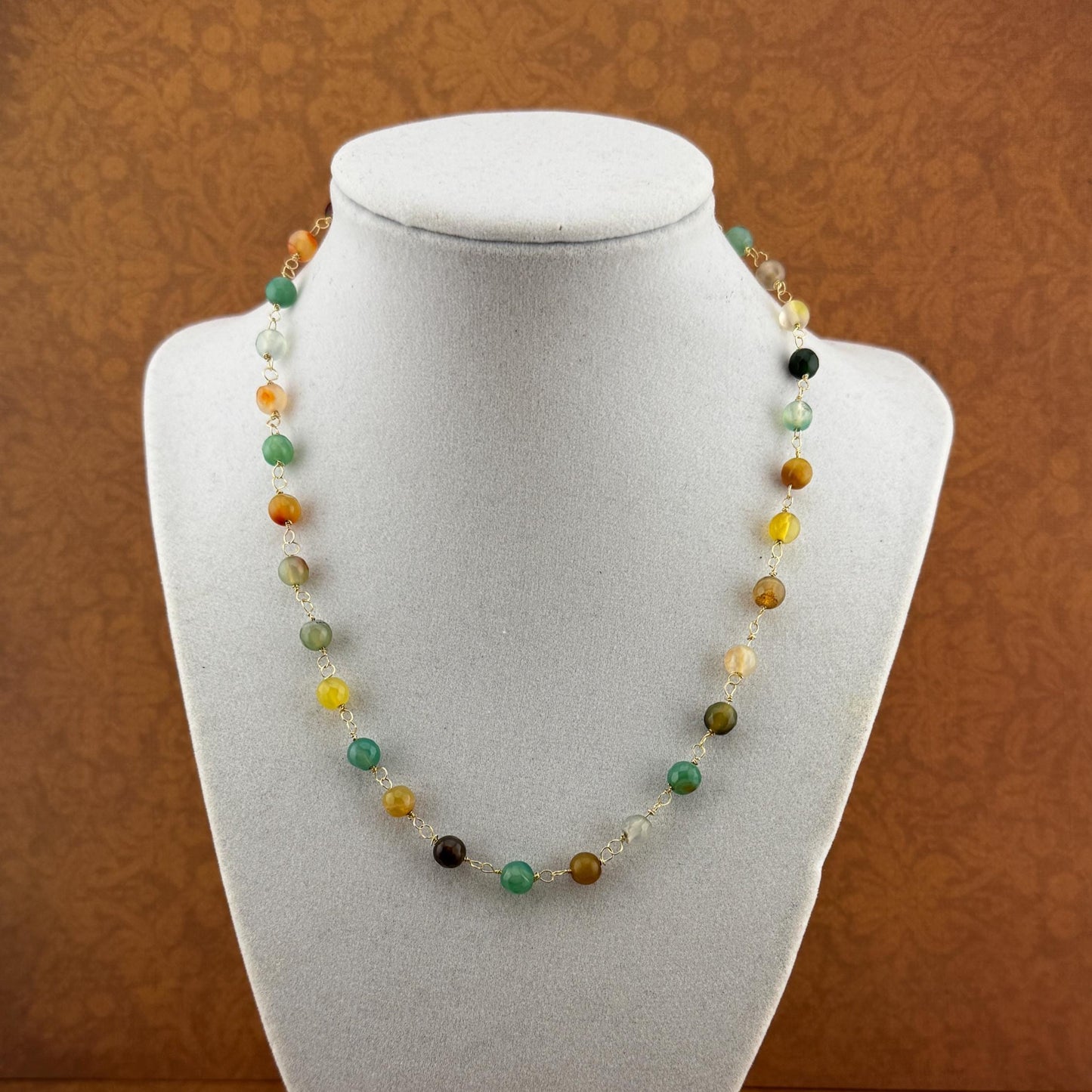 Agate Necklace 16”