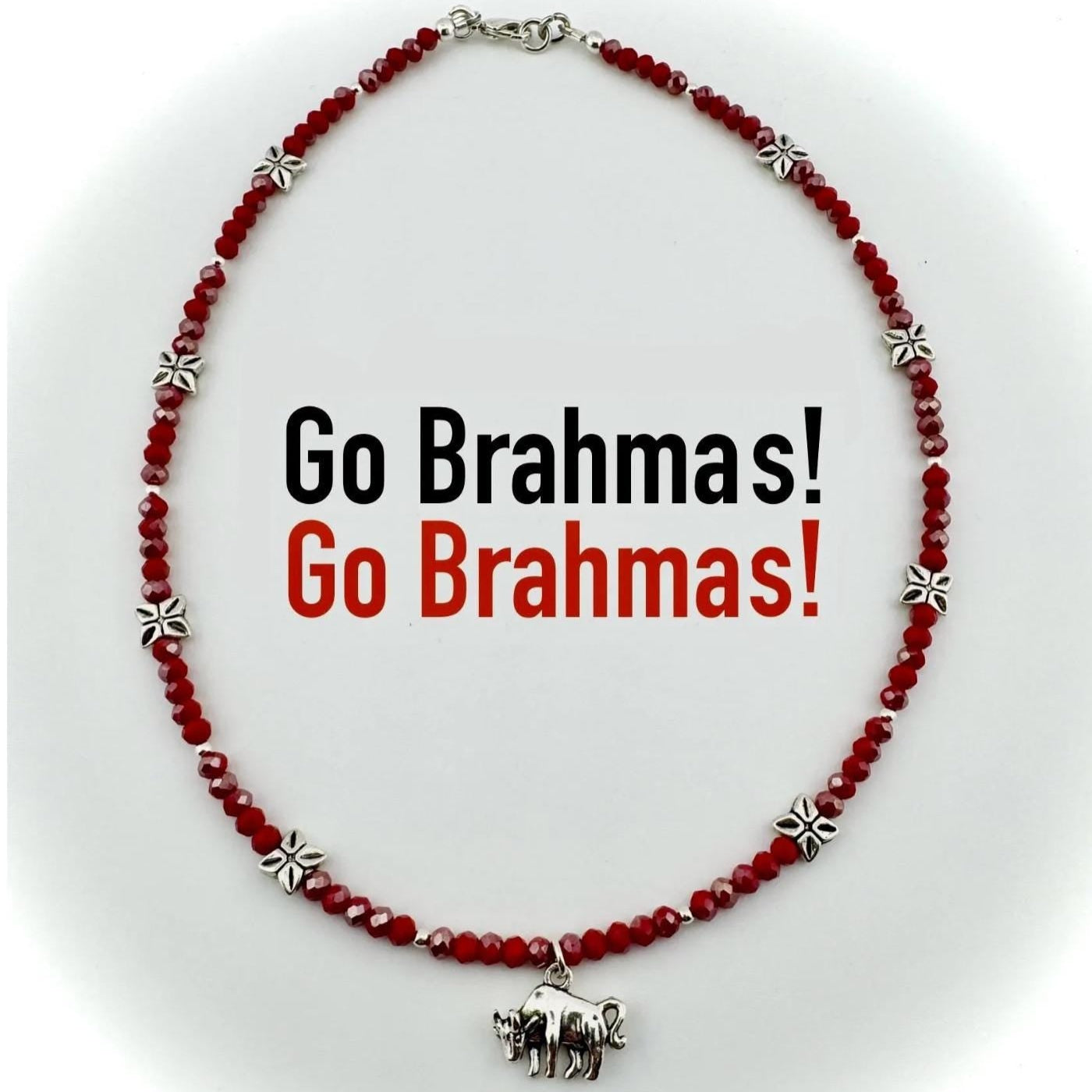 Red Brahman Charm Necklace 16"