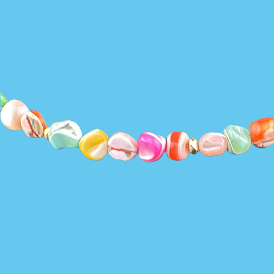 Multicolor Gemstone Necklace 16"