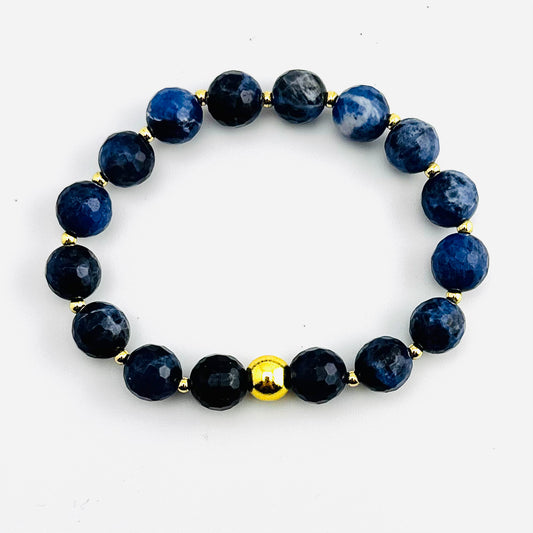 Bracelet | Sodalite | 18K Gold-filled Ball Beads