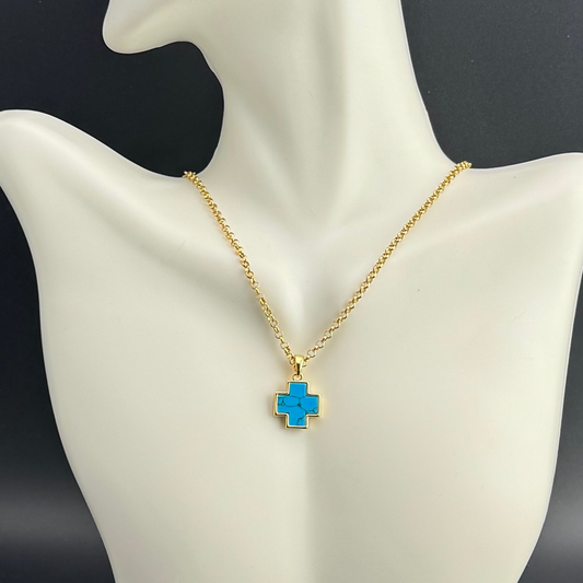 Vermeil Gold Chain with Cross Charm 18"