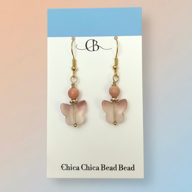 Earrings | Butterfly | Glass | 1.5”