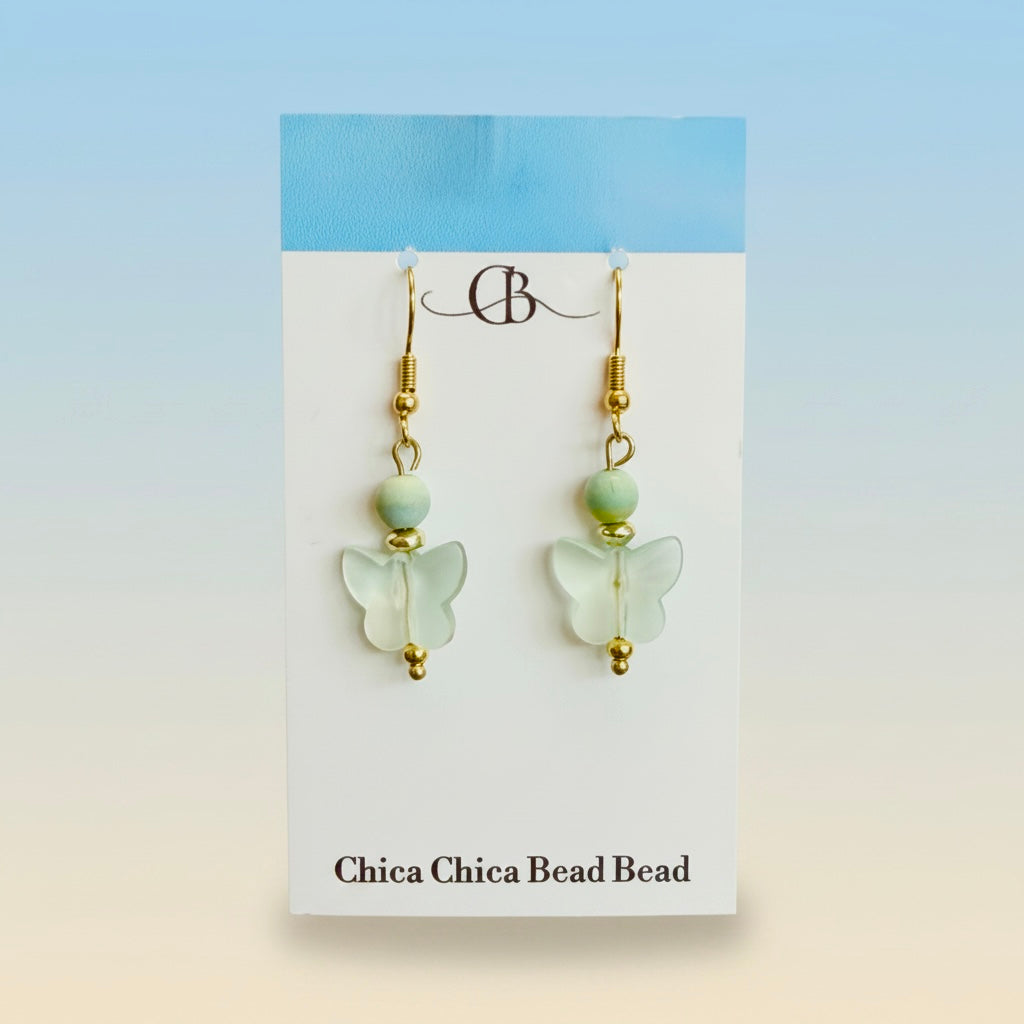 Earrings | Butterfly | Glass | 1.5”