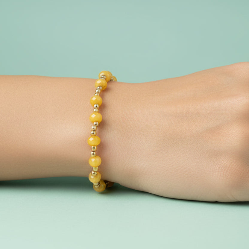 Bracelet | Minimalist | Yellow | 18K Goldfilled | Stretch