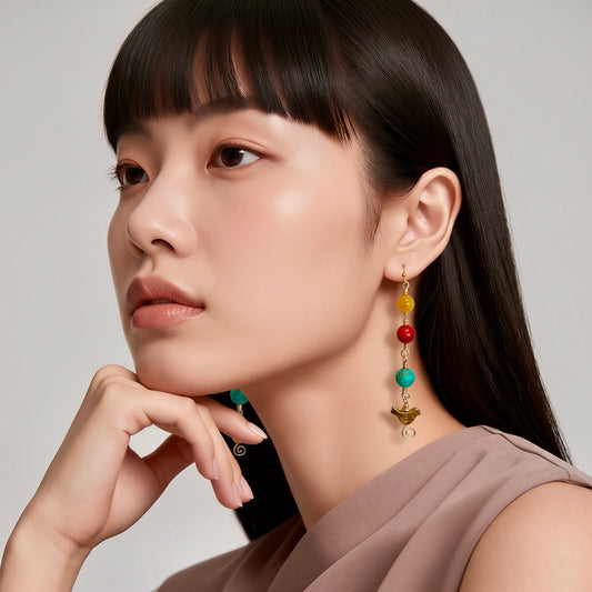 Multi-colored Shoulder with Bird | 3.5”