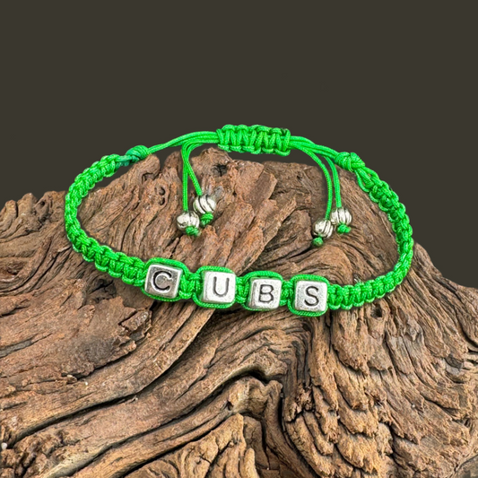 Green Macrame Cub Bracelet