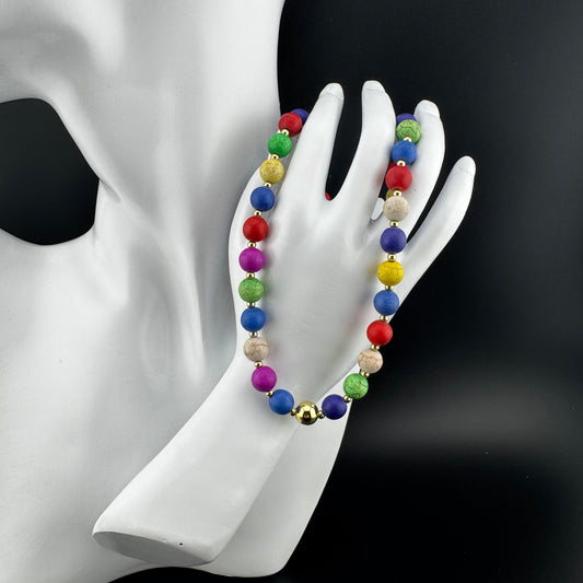 Multi-colored Gemstones with 18K beads