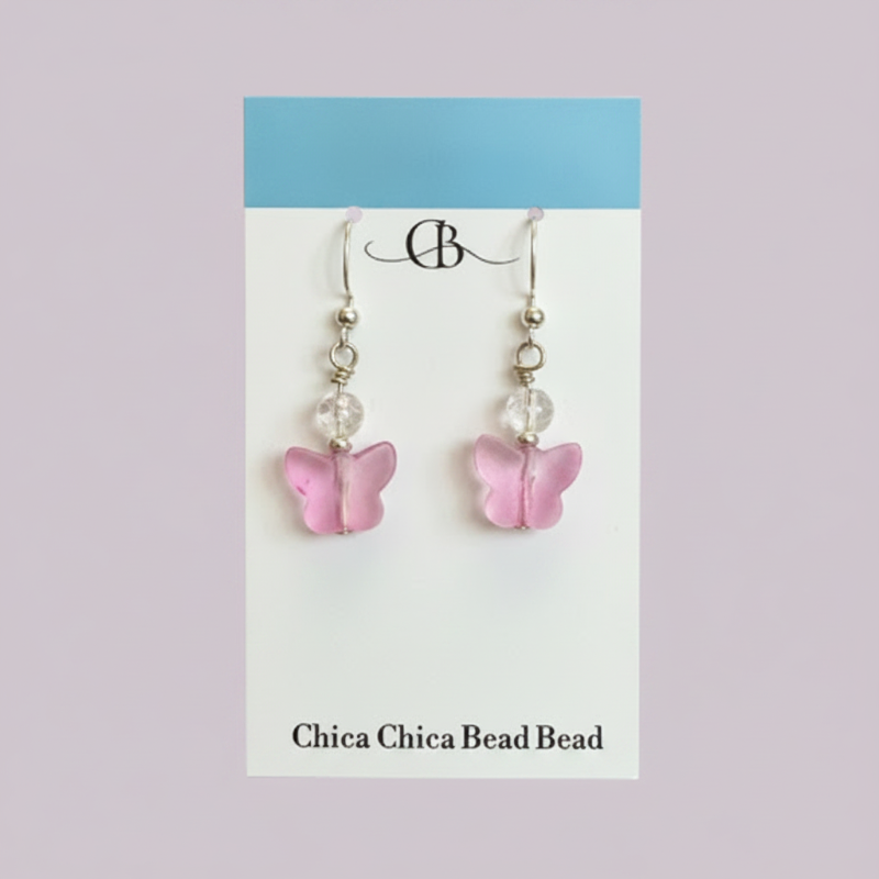 Earrings | Butterfly | Glass | 1.5”