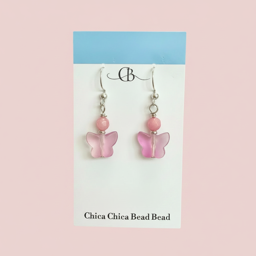 Earrings | Butterfly | Glass | 1.5”