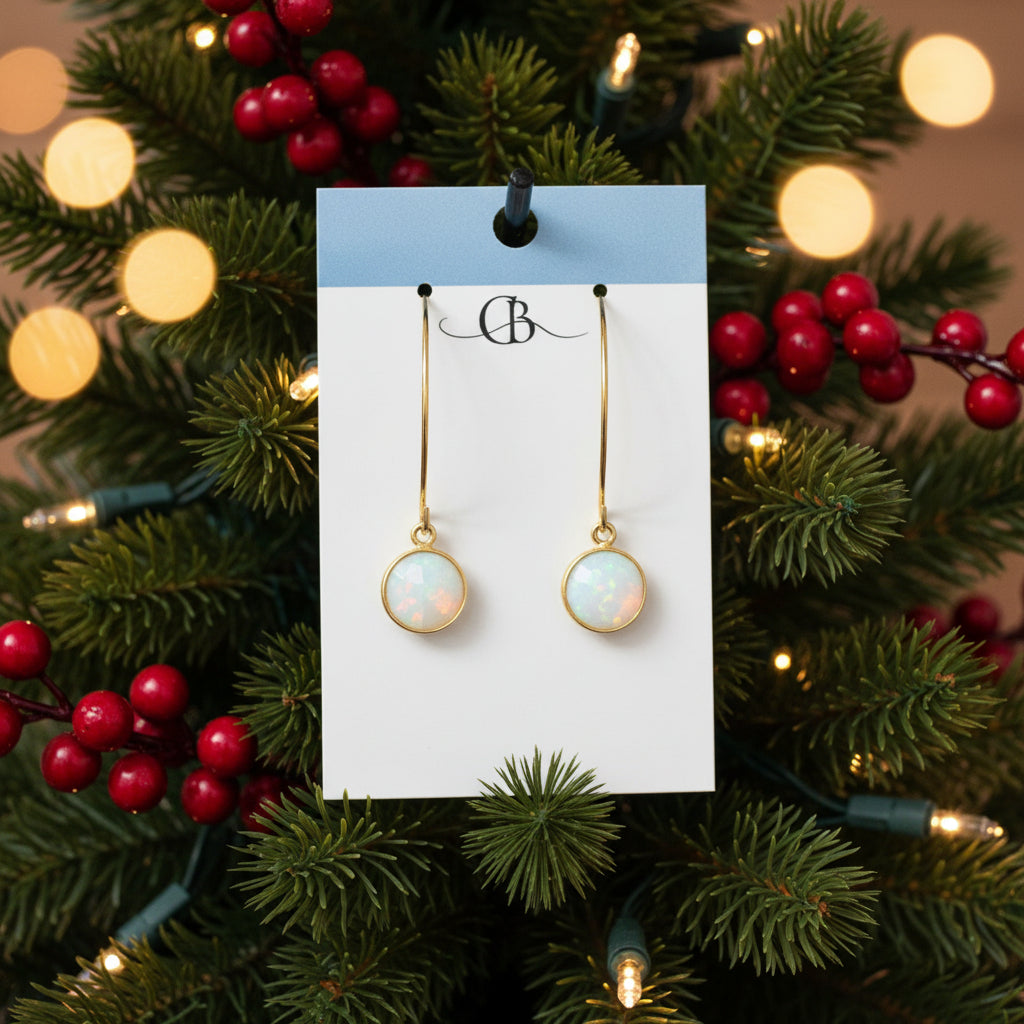 Earrings | Moonstone Rounds | 18K GF Findings | 2.75"