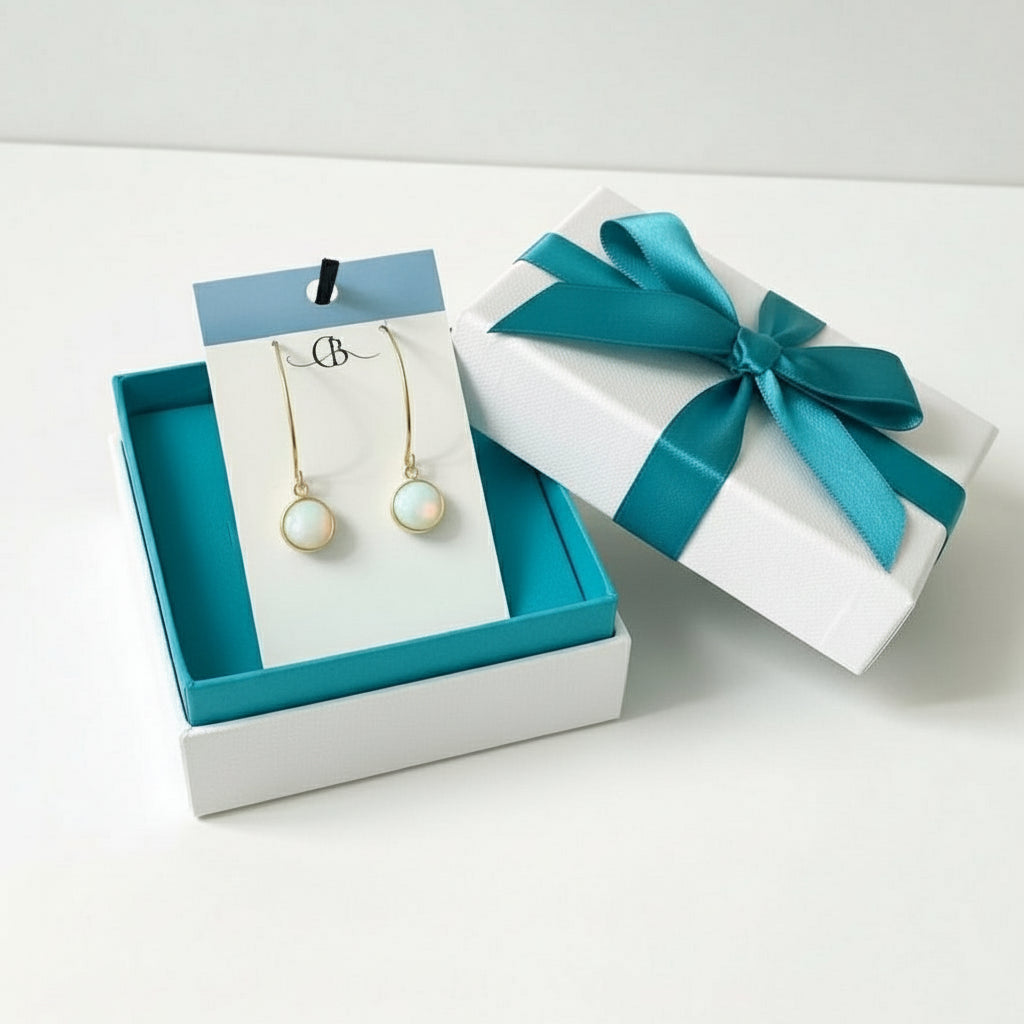 Earrings | Moonstone Rounds | 18K GF Findings | 2.75"