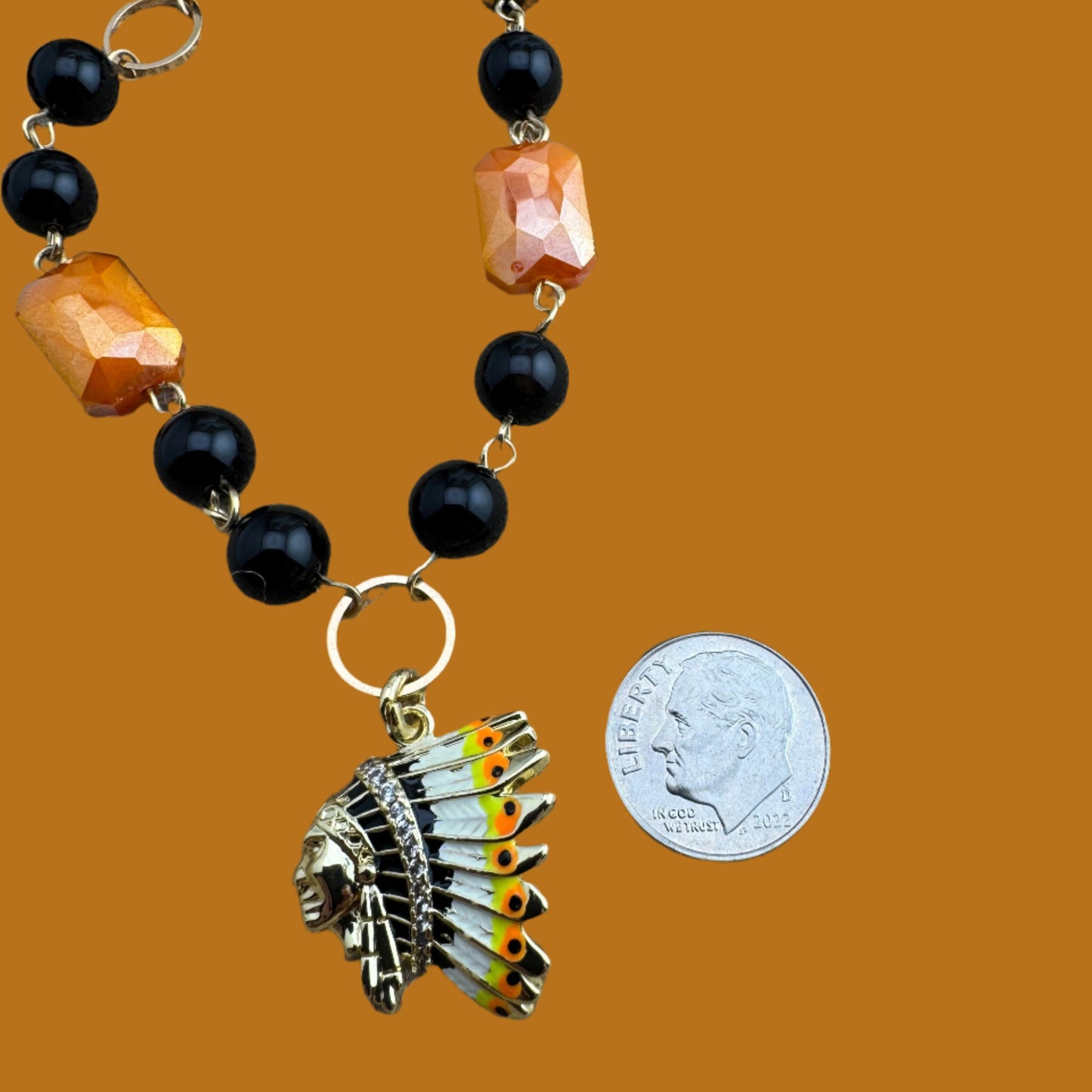 School Spirit Indian Chief Charm in Colors