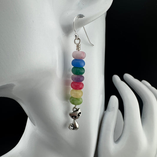 Sassy Cat Earrings 2.75”