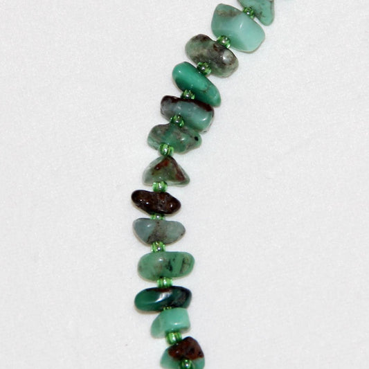 Chrysoprase Nuggets with Pendant  14"
